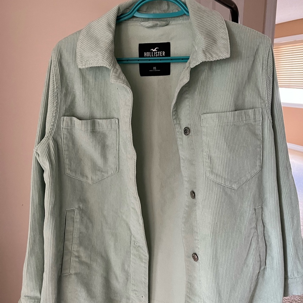 Hollister Light Green Corduroy Jacket